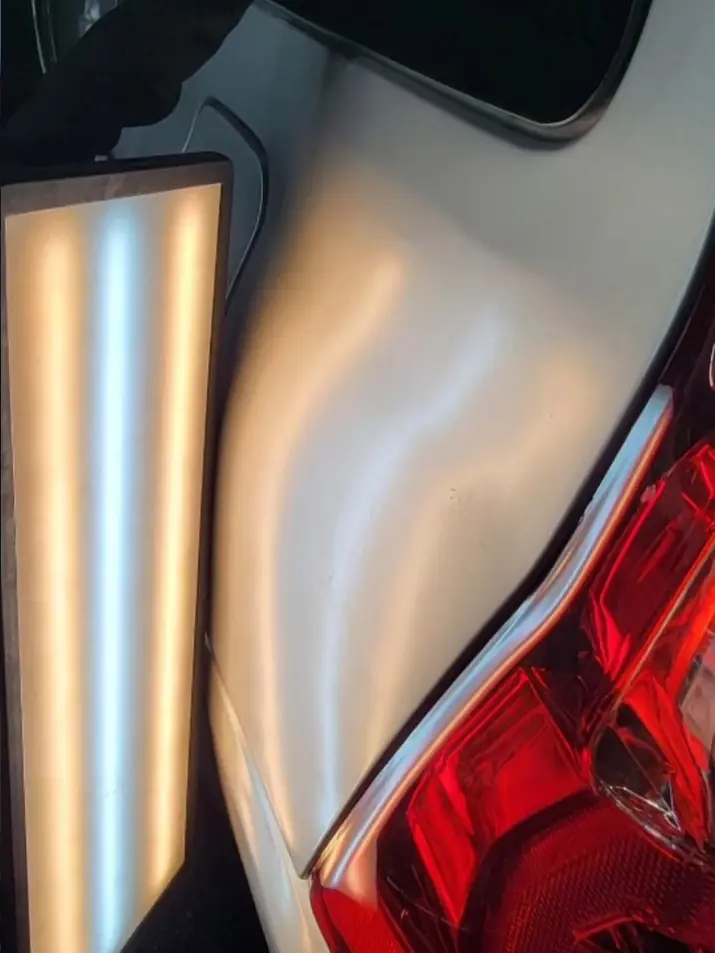 After: Light-board reading of the same 4Runner panel