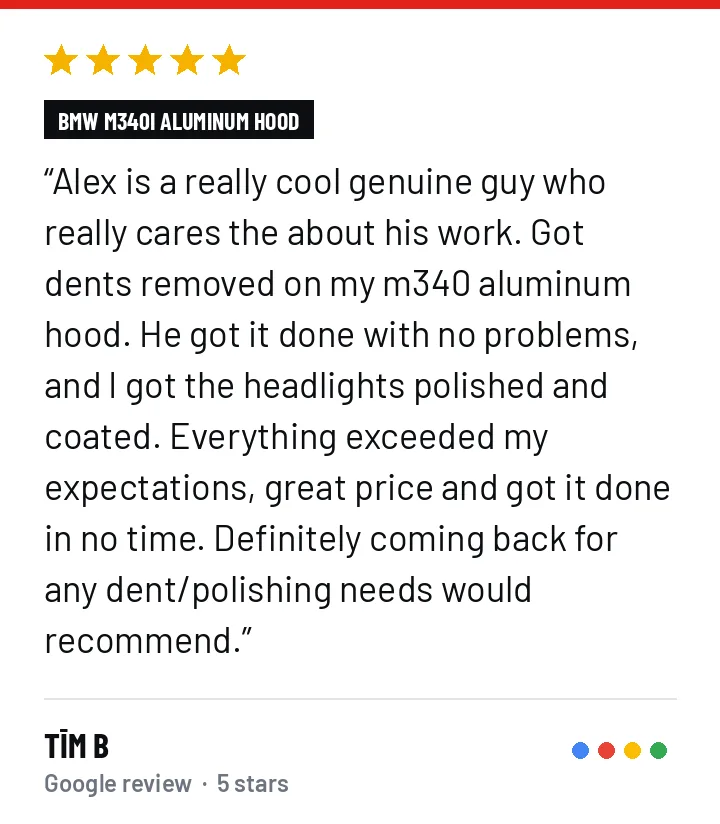 5-star Google review from Tīm B