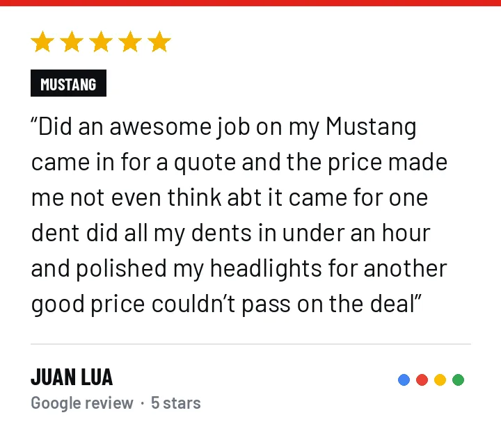 5-star Google review from Juan Lua